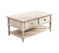 AFGFGHES Petite Table Basse Table d'appoint rectangulaire Simple, Table Basse rétro Blanche, Table Basse en Bois Massif avec tiroir Tables De Salon