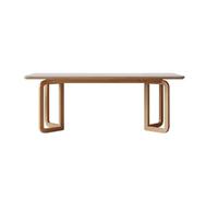 AFGFGHES Table À Manger Table À Manger Moderne Simple en Ardoise en Bois Massif, Grande Table À Manger Rectangulaire De Style Crème Table De Cuisine