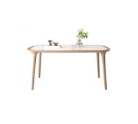 AFGFGHES Table À Manger Table À Manger Rectangulaire Simple Et Moderne en Ardoise, en Bois Massif, for Salon, Table À Manger en Bois De Frêne Table De Cuisine(M:140XMX80CMX75CM)