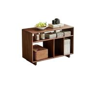 AFGFGHES Table d'appoint de canapé d'angle en bois massif de noyer 80 cm