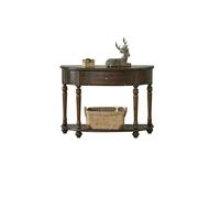 AFGFGHES Table d'appoint de canapé en bois semi-circulaire pour salon