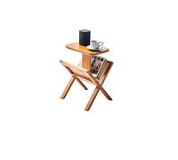 AFGFGHES Table d'appoint de canapé - Petite table basse en bois - Table d'appoint en rotin - Table de chevet d'angle - Table d'appoint de salon