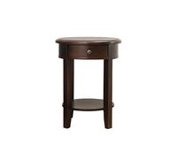 AFGFGHES Table d'appoint ronde en bois pour salon, chambre à coucher, table basse, salon
