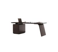 AFGFGHES Table de bureau minimaliste pour la maison, le salon, le bureau, l'écriture, le président de patron, bureau d'ordinateur avec rangement (180 cm)