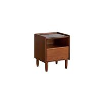 AFGFGHES Table de chevet en bois massif - Petit appartement - Table de chevet en verre - Petite armoire de rangement pour la maison - Meubles de chambre à coucher
