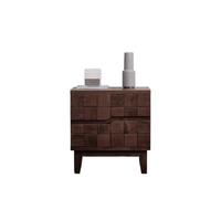 AFGFGHES Table de chevet en bois massif pour chambre à coucher - Carré tridimensionnel - Meuble de rangement pour chambre à coucher