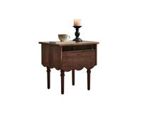 AFGFGHES Table de chevet en noyer noir - Meuble de rangement pour chambre à coucher