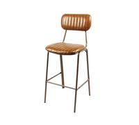 AFGFGHES Tabouret De Bar Chaise De Bar en Fer De Style Industriel, Chaise De Bar Haute, Style Nordique, Paquet Souple, Rétro Tabouret Haut(A)
