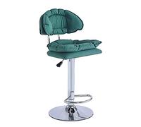 AFGFGHES Tabouret De Bar Chaise Haute décontractée Nordique Chaise élévatrice Tissu Coussin Doux comptoir de Barre Disque de Pied Haut Rotatif avec Tabouret de Dossier Tabouret Haut(I)