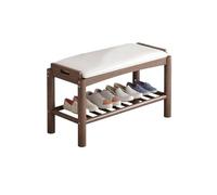 AFGFGHES Tabouret d'entrée en bois massif Banc à langer pour entrée, meuble à chaussures pour porte, étagère à chaussures pour entrée, banc à langer (B)