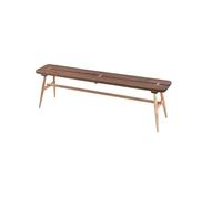 AFGFGHES Tabouret d'entrée en bois massif - Long banc de salle à manger - Tabouret double en noyer noir - Banc à chaussures - Tabouret bas à langer