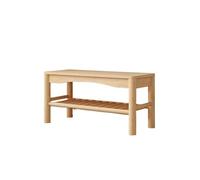 AFGFGHES Tabouret d'entrée en bois massif - Tabouret à langer pour porte de maison - Banc à chaussures - Tabouret à chaussures en bois massif (A)