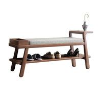 AFGFGHES Tabouret D'entrée Pour Le Changement De Chaussures En Bois Massif De Noyer Peut S'asseoir Et Porter Le Meuble À Chaussures De Porte De Maison Tabouret Pour Changement De Chaussures