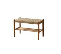 AFGFGHES Tabouret d'entrée tabouret à langer en bois de cerisier tabouret à langer tabouret bas porte d'entrée double couche étagère à chaussures tabouret de porche tabouret à langer tabouret à