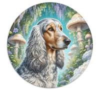 Afghan Hound, Jeu Circulaire Exigeant De 1000 Pièces Avecchien de Compagnie, Recommandé pour Moments De Silence Et Concentration 1000pcs (67.5x67.5cm)