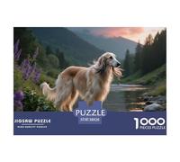 Afghan Hound, Puzzle 1000 Pièces, Composition Artistique Soignée, Idéal pour Orner Un Mur, pour 8 Ans Et Plus, Chien de Compagnie, 38x26cm/1000pcs