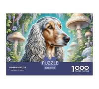 Afghan Hound, Puzzle 1000 Pièces, Composition Artistique Soignée, Idéal pour Orner Un Mur, pour 8 Ans Et Plus, Pet, 70x50cm/1000pcs
