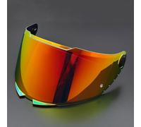 AFGJHYT Visière Casque Moto pour MT Thunder 4 SV, visière intégrale Anti-UV à Changement Rapide, écran résistant aux Rayures, visière Anti-buée pour Casque,F Gold-Red