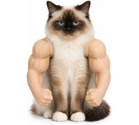 AFGQIANG Bras musculaires pour chat, bras musculaires pour chats, fixation d'épaule confortable pour animal de compagnie pour cosplay félin, jouet léger, accessoire pour animal de compagnie (peau)