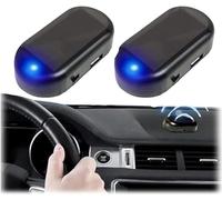 AFGQIANG Car Stealth Jammer - 2pcs Véhicule - Lumière d'accent, Universel, LED, Noir, Rouge/Bleu, Solar/USB, 5 Secondes