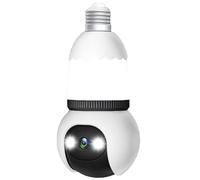 AFGQIANG Livelyto Caméra de sécurité à ampoule, caméra de sécurité sans fil pour extérieur et intérieur avec vision nocturne, lumières de porche avec caméras aussi faciles à installer que les ampoules