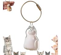 AFGQIANG Porte-clés en forme de bouteille de rangement en fourrure de chat, porte-clés souvenir mignon pour poils d'animaux domestiques, boîte de rangement transparente pour poils de chat, pendentifs