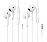 afhgdjr 2 Pack Écouteurs Filaires,3,5mm Jack écouteurs Intra-Auriculaires filaires,avec Microphone et Controle Volume,pour iPhone,Smartphones Android,MP3 una Variedad de Dispositivos de 3.5mm