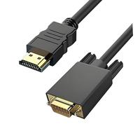 afhgdjr Adaptateur HDMI VGA Câble 1,8M,1080P 60Hz Câble HDMI vers VGA Unidirectionnel,Compatible pour HDMIOrdinateur,Ordinateur Portable,VGAmoniteur,projecteur,Roku,Xbox et plus