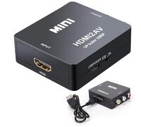 afhgdjr Convertisseur HDMI vers RCA,Adaptateur HDMI vers RCA,Composite AV CVBS Vidéo Audio Support PAL/NTSC pour Xbox 360/One,PlayStation 3/4/5,DVD,Android TV Box,Fire Stick