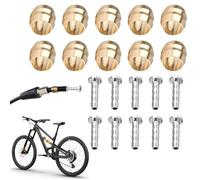 afhgdjr Lot de 20 freins à disque de vélo, olive et broche, câble de frein de vélo, kit de frein hydraulique, chambre à air, insert d'olive pour VTT BH90