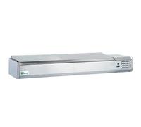 Afi Collin Lucy Saladette Réfrigérée Inox à Poser - 7 bacs GN 1/3 + 1 GN 1/2