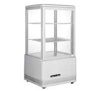Afi Collin Lucy Vitrine à Poser Blanche 4 Faces Vitrées Double Vitrage - 58 L