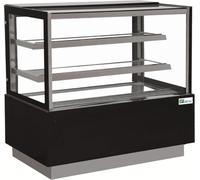 Afi Collin Lucy Vitrine Réfrigérée Droite à Pâtisseries 4 faces Vitrées - L 900 à 1800 mm