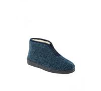 Afibel - Chaussons Montants Zippés Fourrés Largeur Confort Chaussures Bleu Polyester