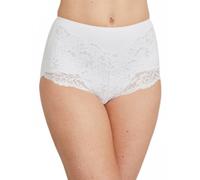 Afibel - Culotte Gainante Taille Haute Ventre Plat Lingerie Blanc Coton - Taille : 42/44