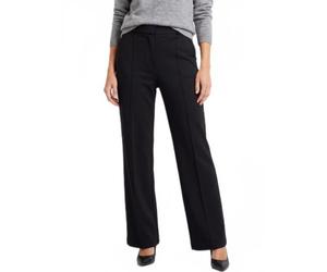 Afibel - Pantalon Structuré De Ville Maille Milano Unie Femme