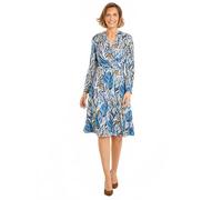 Afibel Robe Courte Cache-Coeur évasée Motif Feuillage