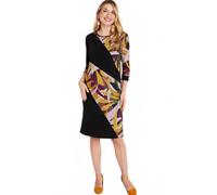 Afibel Robe Courte Droite Maille Chaude Graphique