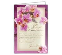 Afie 35-757PRET Carte Prompt RÉTABLISSEMENT Guéris vite Fleurs Orchidées Roses pour Femme avec Enveloppe Blanche 12x17cm Petit mot attentionné Chaleureuse Pensée Te revoir vite sur pied - Papier FSC