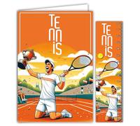 69-1006 Carte TENNIS sur terre battue avec Enveloppe 12x17,5cm Pour sportif sportive joueur joueuse champion(ne) ou supporter - Collection Passion Sports - Fabriqué en France