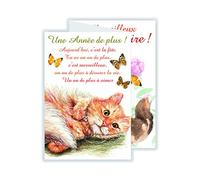 afie 69-3916 Carte 3 Volets Joyeux Anniversaire Une Année de Plus