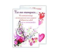 afie 69-3938 Carte 3 Volets Tu me Manques