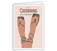 AFIE 69-4312 Carte Joyeux Anniversaire avec Enveloppe - Femmes - Mini Posters Format 17x11,5cm - Esprit Cocooning Sandales Nu-pieds Rétro Vintage - Fabriquée en France