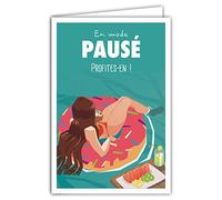 AFIE 69-4339 Carte Postale - Mode Pausé - Enveloppe - Mini Posters Format 17x11,5cm - Printemps Vacances Anniversaire Donuts Fruits Piscine Invitation Rétro Vintage - Fabriquée en France
