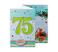 afie 882143 Carte 3 Volets Joyeux Anniversaire 75 ans