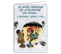 Afie Carte régionnale 59 NORD Gaston Lagaffe Excellent Anniversaire ; Météo ; Soleil ; Pluie ; Cœur ; Bisou ;