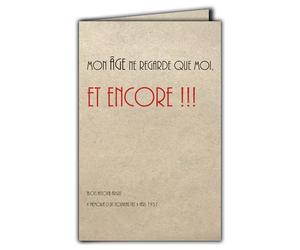 AFIE CIT-1005 Carte Citation sur papier naturel fibré avec Enveloppe MON ÂGE NE REGARDE QUE MOI ET ENCORE Fabriqué en France sur du papier issu de forêts gérées durablement