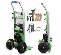 Afitdon Diable électrique 1250 W - Avec capacité de charge de 408 kg - Pour escaliers et descentes - Avec corde de sécurité et pompe à air - Vert