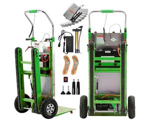 Afitdon Diable électrique 1250 W - avec capacité de Charge de 408 kg - pour escaliers et descentes - avec Corde de sécurité et Pompe à air - pour Le Transport de Meubles 4D1