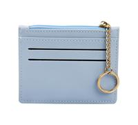 AfitLulu Étui pour cartes pour femme ultra fin avec 6 compartiments pour cartes de crédit et porte-clés, en cuir synthétique, avec fermeture éclair, porte-monnaie pour carte, clés, pièces de monnaie,